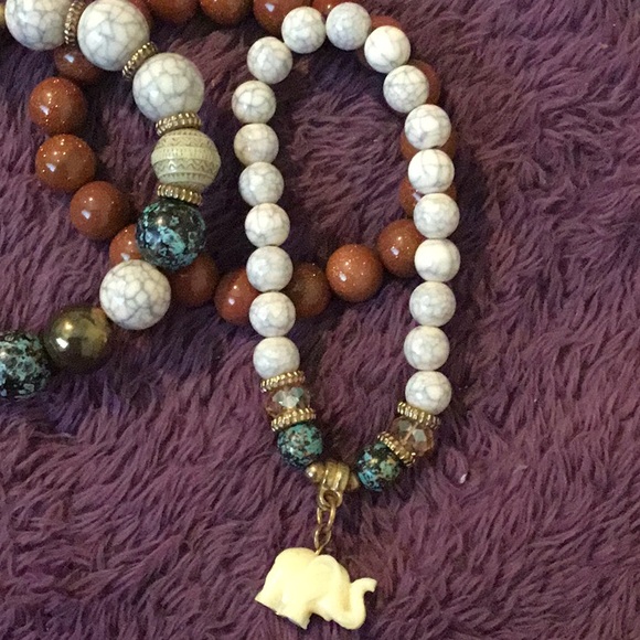 New Boho Bead Bracelet- Set Of 3 - Picture 5 of 11